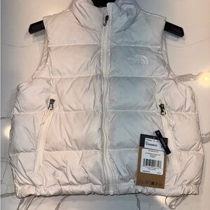 The North Face White Quilted Puffer Vest